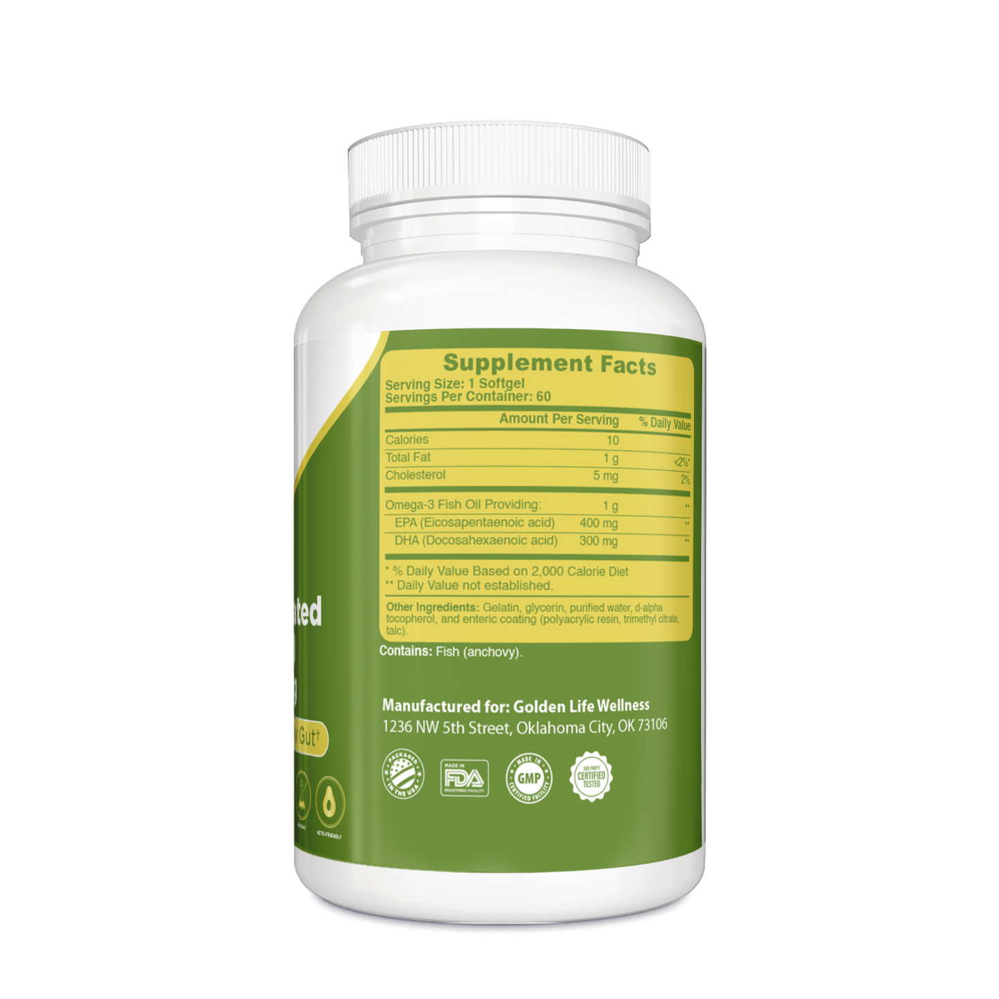 Enteric Coated Fish Oil 1000mg
