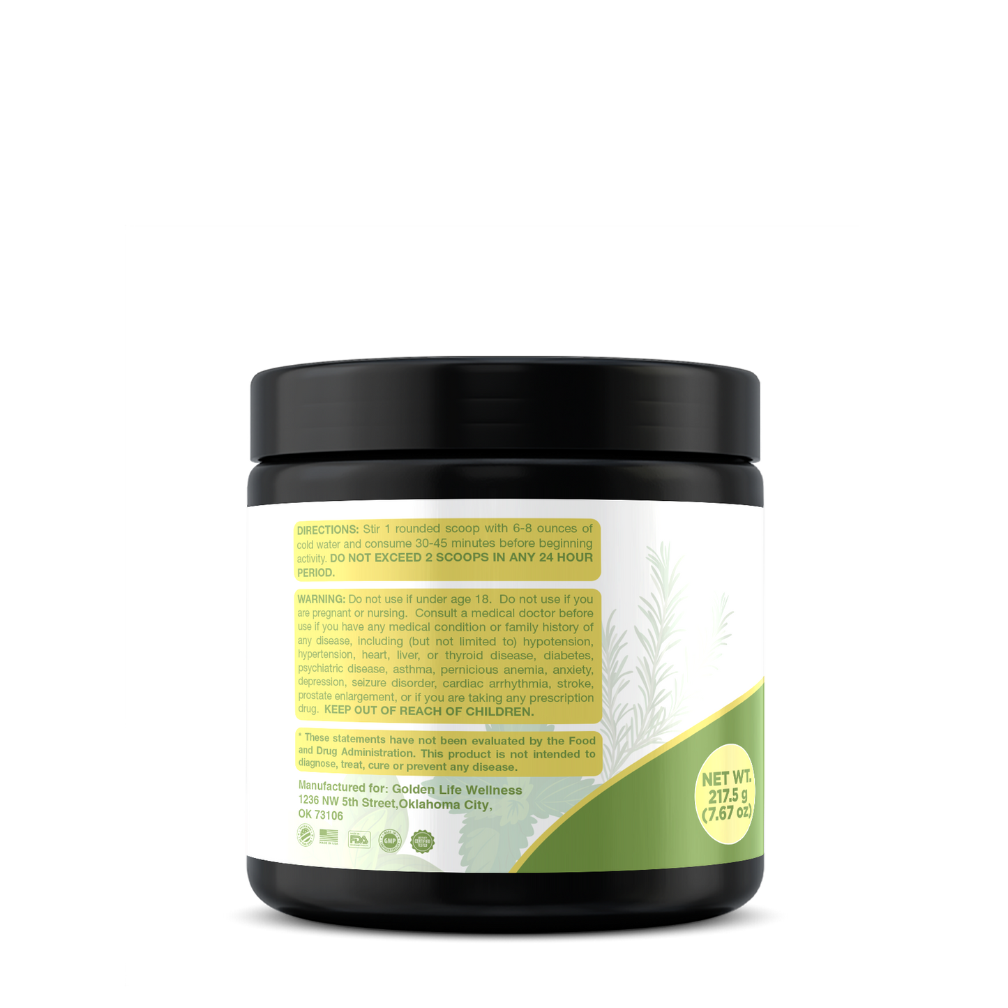 Pre-Workout Formula, Energy & Focus Lemonade, 214g/7.25g serv./30 serv.